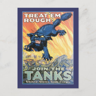 Amerikaanse tankbeitelen die Poster terugwinnen Briefkaart