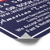 Amerikaanse taxibedrijf Flag Adverteren Poster (Hoek)