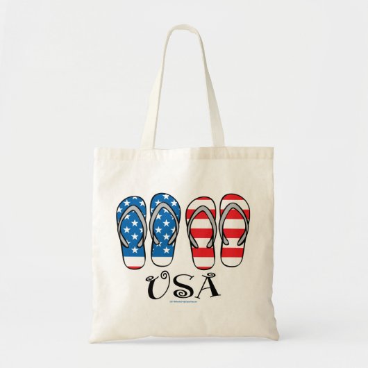 Amerikaanse Teenslippers Tote Bag (Voorkant)