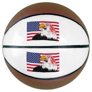 Amerikaanse tekening van een adelaar basketbal