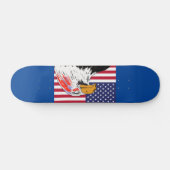 Amerikaanse tekening van een adelaar skateboard (Horizontaal)