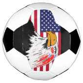 Amerikaanse tekening van een adelaar voetbal (Gedraaid)