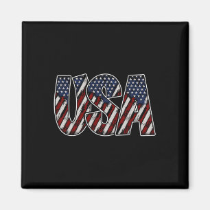 Amerikaanse tekst Vlag Shirt - Amerikaanse Vlag Pa Magneet