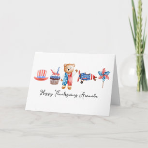 Amerikaanse Thanksgiving, gepersonaliseerde Amerik Kaart