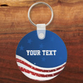  Amerikaanse themasterren en -strepen Sleutelhanger (Voorkant)