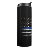 Amerikaanse Thin Blue Line vlag Thermosbeker (Gedraaid links)