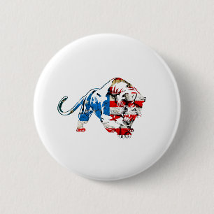 Amerikaanse tijger ronde button 5,7 cm