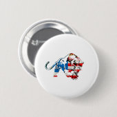 Amerikaanse tijger ronde button 5,7 cm (Voorkant /achterkant)