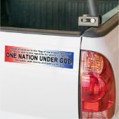 Amerikaanse toewijding van Allegiance Een natie on Bumpersticker (Op Truck)