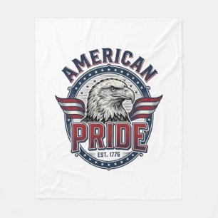 Amerikaanse trots Adelaar Vintage Patriottisch ont Fleece Deken