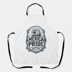 Amerikaanse trots adelaar vintage patriottisch shi schort