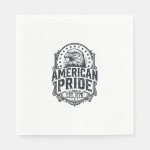Amerikaanse trots adelaar vintage patriottisch shi servet