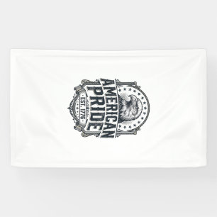 Amerikaanse trots adelaar vintage patriottisch shi spandoek