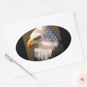 amerikaanse trots ovale sticker (Envelop)