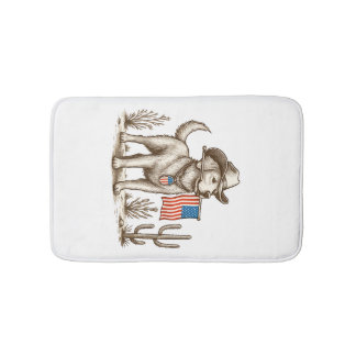 Amerikaanse trots poedel patriottische hond badmat