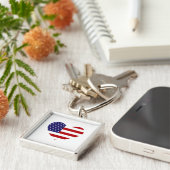 Amerikaanse trots sleutelhanger (Zijkant)
