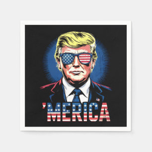 Amerikaanse Trump 4 juli  retro Servet