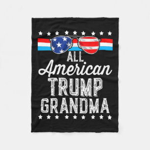 Amerikaanse Trump Oma Amerikaanse vlag Sungles Tru Fleece Deken
