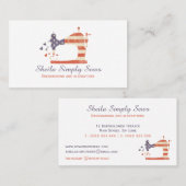 Amerikaanse USA naaimachine Visitekaartje (Voorkant / Achterkant)