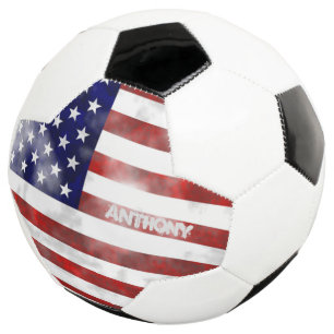 Amerikaanse USA-vlag Grunge Retro gepersonaliseerd Voetbal