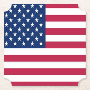Amerikaanse USA Vlag Trots Design Kartonnen Onderzetters