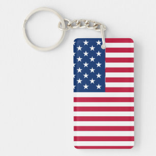 Amerikaanse USA Vlag Trots Ontwerp Sleutelhanger