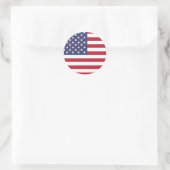 Amerikaanse Verenigde Staten Vlag Ronde Sticker (Tas)