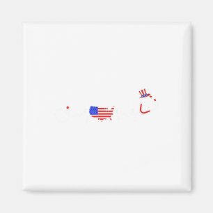 Amerikaanse verpleegster 4 juli Vlag van de VS Kaa Magneet