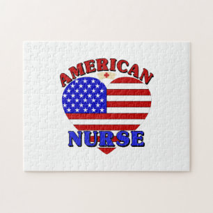 Amerikaanse verpleegster legpuzzel