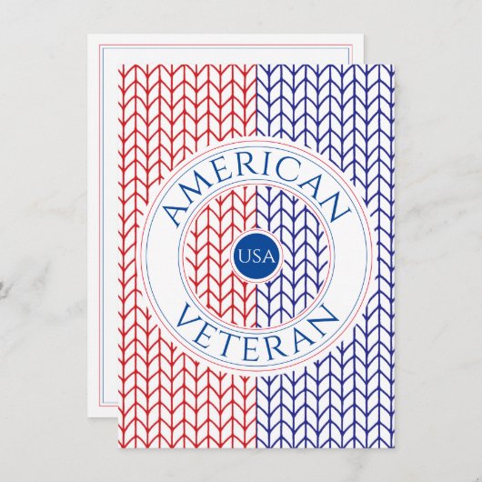 AMERIKAANSE VETERAAN 4.5x6.25 "Dank u" Platte Kaar Kaart (Voorkant / Achterkant)