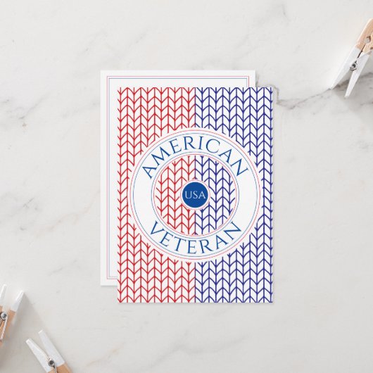 AMERIKAANSE VETERAAN 4.5x6.25 "Dank u" Platte Kaar Kaart (Voorkant / Achterkant in situ)