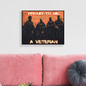 Amerikaanse veteraan gewikkeld canvas print (Insitu (Woonkamer))