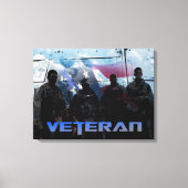 Amerikaanse veteraan gewikkeld canvas print (Voorkant)