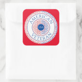 AMERIKAANSE VETERAAN Grote Vierkante Stickers / Ro (Tas)