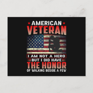 Amerikaanse veteraan ik ben geen Hero Uitnodiging Briefkaart