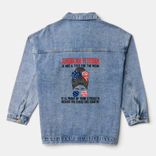 Amerikaanse veteraan is geen titel voor het zwakke denim jacket