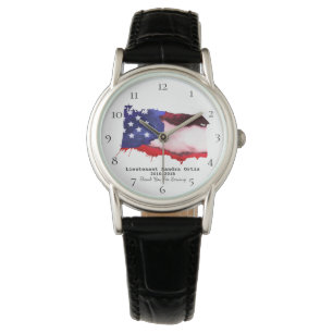 *~* Amerikaanse Veteraan Militair Rode Blauwe Dame Horloge