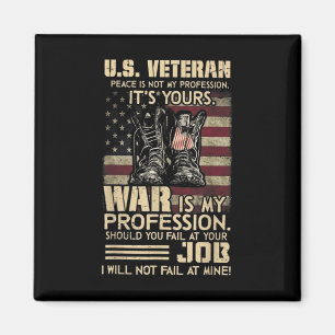 Amerikaanse veteraan vrede is niet mijn beroep, he magneet