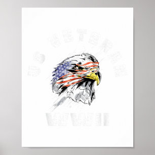 Amerikaanse veteraan WWII - militaire oorlogscampa Poster