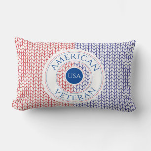 AMERIKAANSE VETERAN Lendenkussen / Rood Kussen