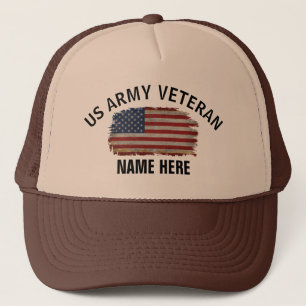 AMERIKAANSE VETERAN VERENIGDE STATEN VLAG GEPERSON TRUCKER PET