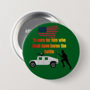 Amerikaanse veteranen bosgroen ronde button 7,6 cm