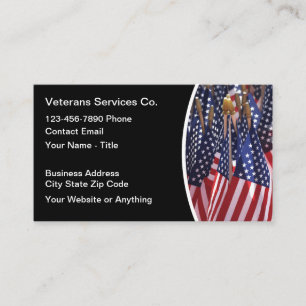 Amerikaanse Veteranen Patriottisch Thema  Visitekaartje