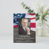 Amerikaanse veteranengevierde veteranengeviering v uitnodiging briefkaart (Staand voorkant)