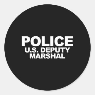 Amerikaanse vice-marshal front back print wetshand ronde sticker