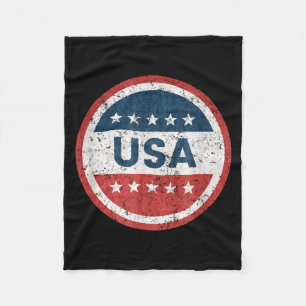 Amerikaanse vintage badge patriottische Amerikaans Fleece Deken