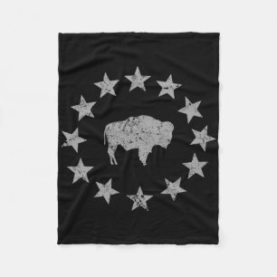 Amerikaanse Vintage Buffalo Silhouet Liefde Bison Fleece Deken
