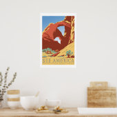 Amerikaanse Vintage Travel Posters (Keuken)