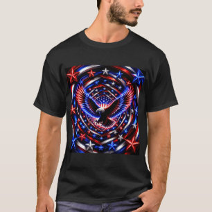 Amerikaanse Visie Spiraal – Patriottische Adelaar  T-shirt
