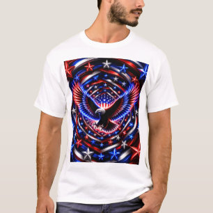 Amerikaanse Visie Spiraal – Patriottische Adelaar  T-shirt